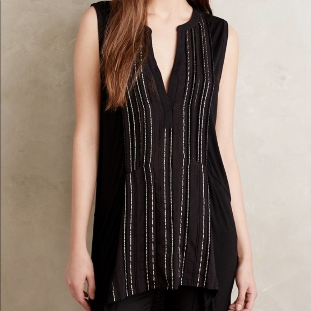 Anthropologie | Deletta Shimmer Eve Tunic Tank